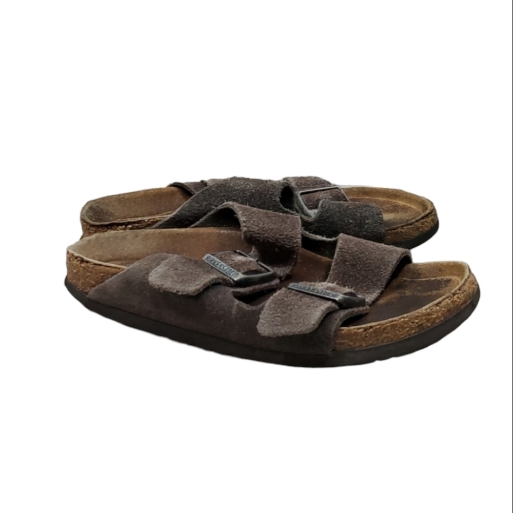 Birkenstock Women Arizona Suede Comfort Sandals Flip Flop shoes sz 36/5